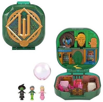 Кукла Polly Pocket Collector Wicked компактный набор микролалки Glinda Elfaba и Волшебник 2 тематических аксессуара JFV04