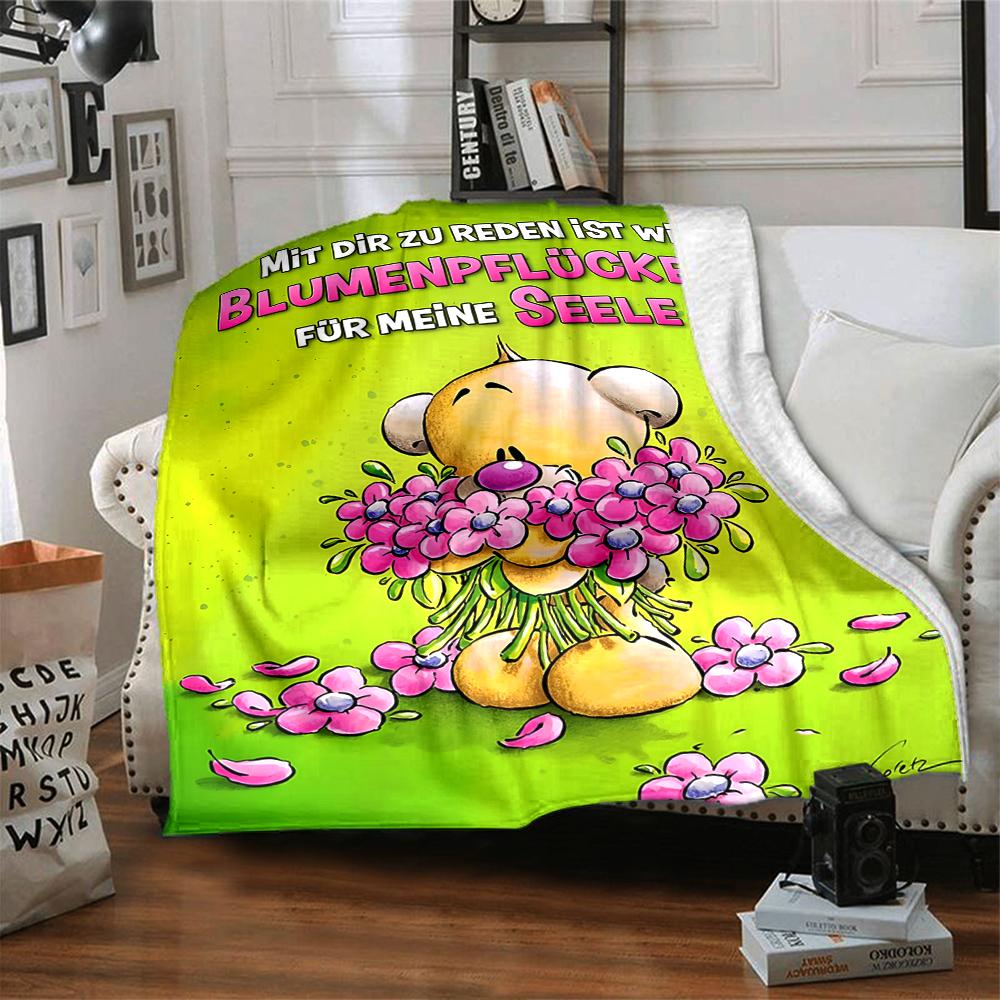 Flowers Soul Blanket Soft Throw Blanket For Home Bedroom Bed Sofa Travel Office Solid Christmas Blanket