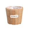 Tabletop Imitation Rattan Basket Plastic Rattan Storage Baskets Woven Plant Pot  Indoor Storage