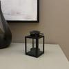 Wind-proof Lantern Candle Stand Black Outdoor Tea Light Iron Wind Lamp Festival Gift