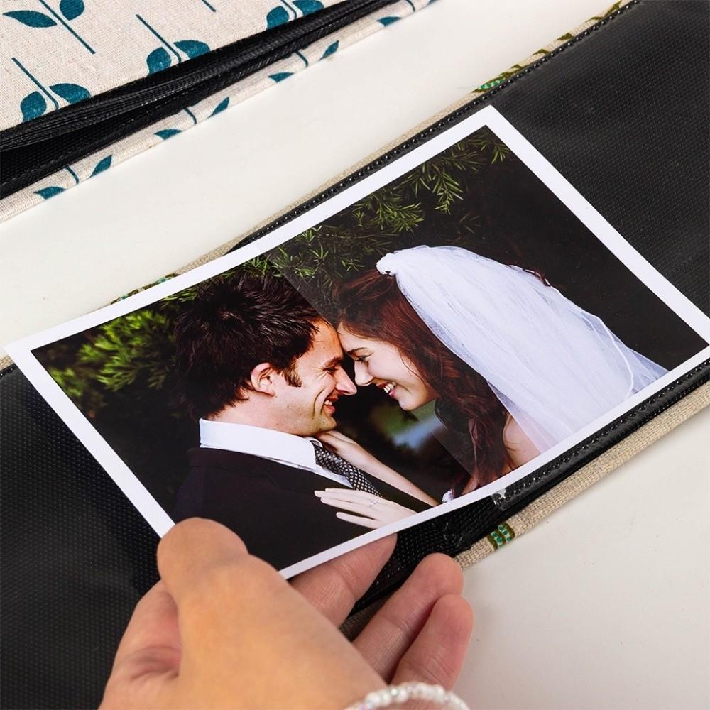 Linen Printed Picture Albums Small Scrapbook Album For Room Decor, Wedding, Travel