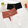 Women Middle Waist Lace Panties Boxer T-back Thongs Ladies G-String Underpants