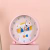 Мультяшный новый милый будильник гостиная спальня дом металлические часы кот маленькие настольные часы