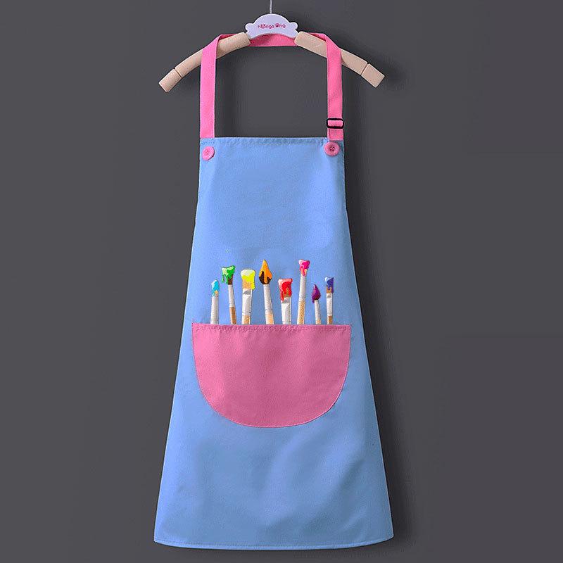 Waterproof Children's Art Apron with Sleeves - Ideal for Painting and Mealtime.