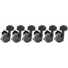 Musiclily Pro Locking Tuning Pegs with Gear Hex and Screws for and Electric Black Left-Handed 6-Piece 181 Ratio, Buttons, 45-Degree Strat,