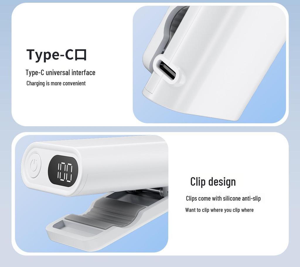 Weilexing 360° Portable Clip-On Fan with Digital Display