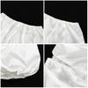 Women Balloon Skirt Pleated Solid Color Elastic High Waist Loose A-line Satin Smooth Surface Dating Party Commute Vacation Mini Skirt