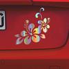 23.8x24.9CM Laser Vinyl Flower Pattern Car Motorcycle Body Bumper Hood Window Decal Scratch Sticker