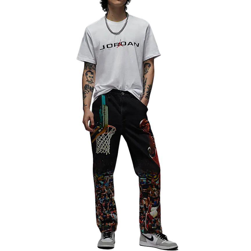 Jordan Air T Shirt Men's White/Black/Gym Red