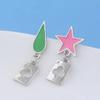 Anime HUNTER X HUNTER Hisoka Cosplay Earrings Stars Teardrop Poker Earring Stud for Women Men Ear Clip Jewelry Accessories