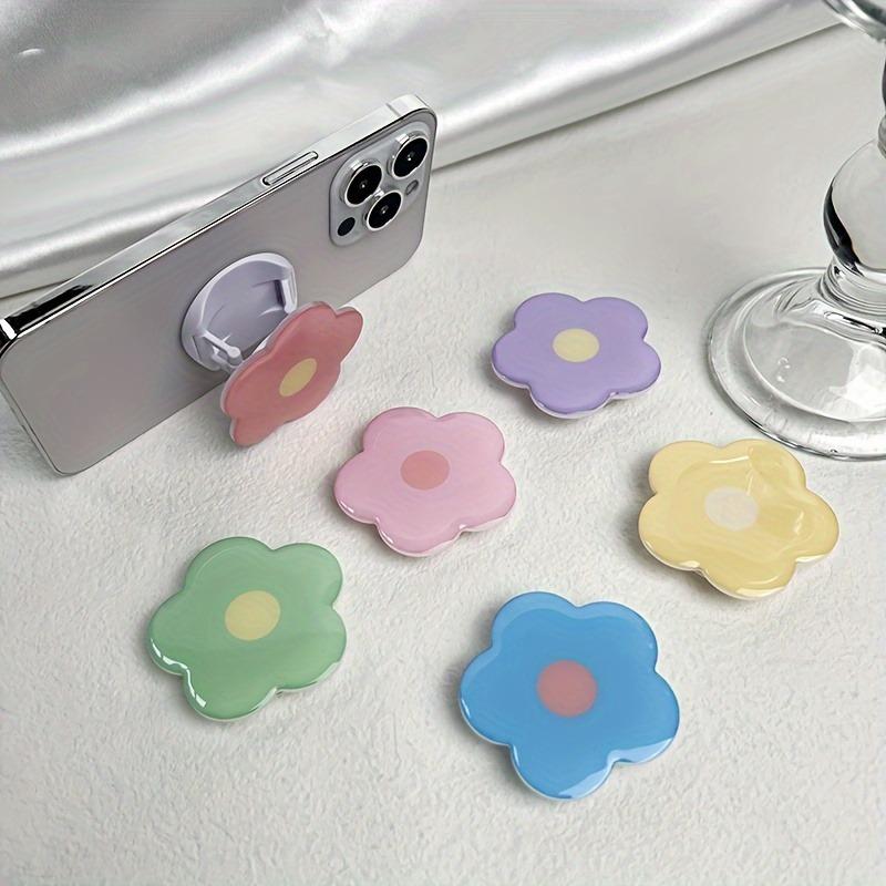 Clear Flower Folding Expandable Mobile Phone Grip Holder Socket Pocket Support For IPhone 16 Finger Ring Griptok Expanding Stand