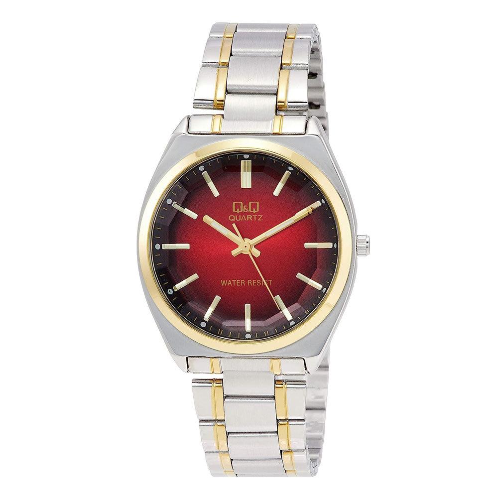 CITIZEN Japanese Water Free Metal Men's Watch, Movement, Analog, Resistant, Adjustment, Band, Silver/Red, QB78-402/3621