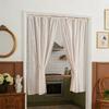 1PCS French Lace Coffee House Door Curtain Small Partition Curtain Home Bedroom Bathroom Curtain Breathable Decoration Kitchen Curtain Rodless