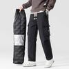 Winter Men's Pants 90% White Duck Down Padded Multi-Pockets Straight Cargo Pants Windproof and Waterproof Thick Warm Trousers