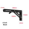 2pcs Bracket Shelves Storage Rack Steel Bracket Triangular Folding Wall Hanging Support Foldable Shelf Angle Mounting Bracket
