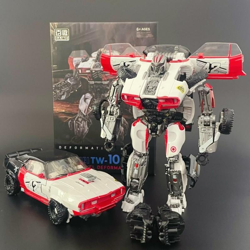 16 см Новый Трансформирующийся Игрушечный Мальчик TW-1033B Белая Версия Аниме Фигурка Действия Робот Модель Машины Подарок для Детей BAIWEI KO SS46 TW1033 Подвижный Сочлененный Масштаб