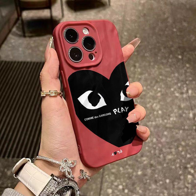 Черный love чехол для мобильного телефона iPhone17promax подходит для Apple 16promax плиссированный 14 матовый 15 индивидуальный