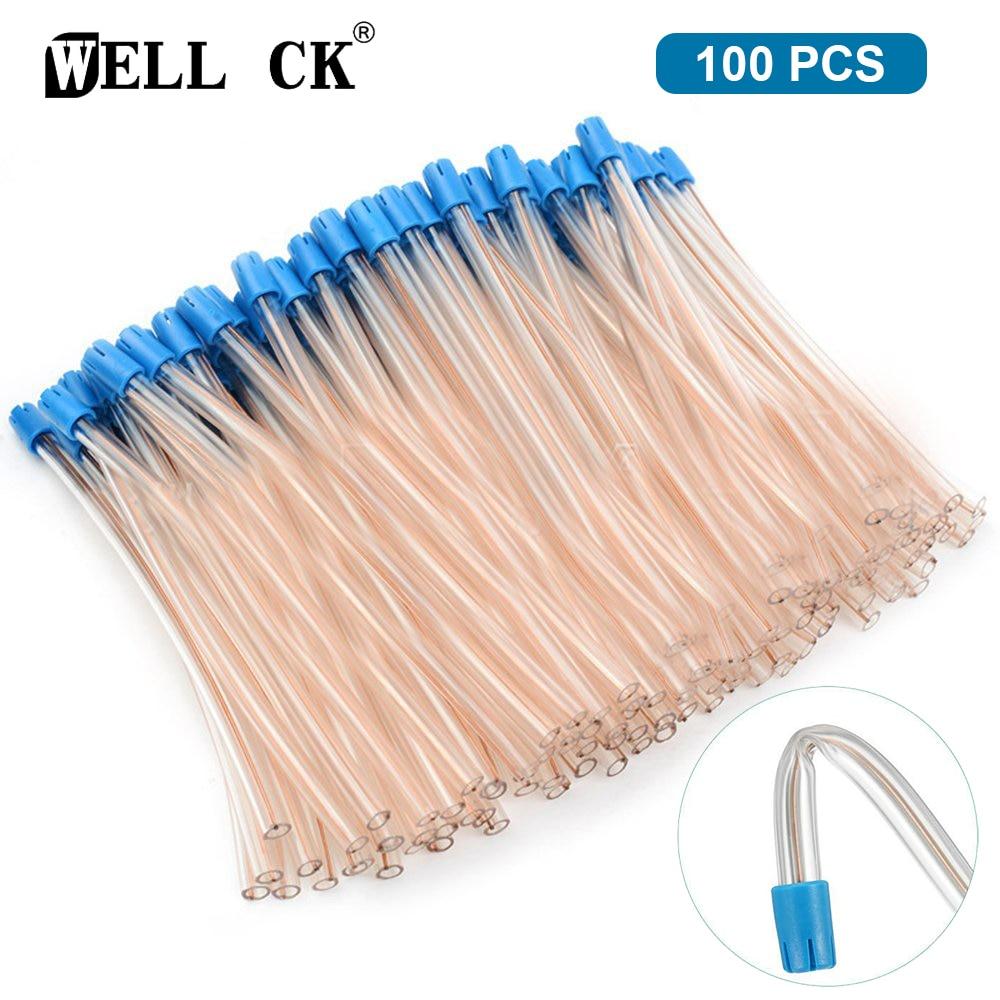 100 шт./пакет, стоматологические одноразовые слюноотсос, аспиратор, инструменты для трубок