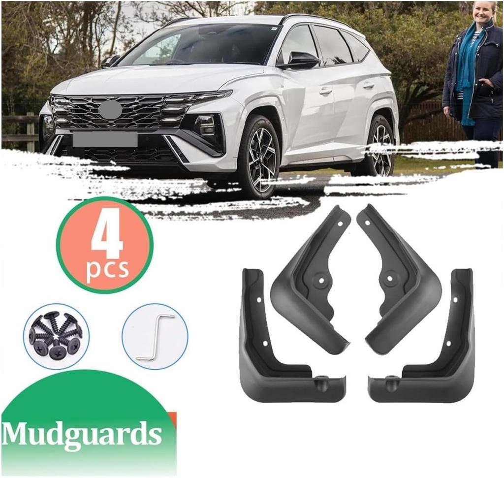 4pcs Car Mudguards Compatible For Hyundai Tucson NX4 N Line 2025 2026 Mud Flaps Fender Flare Flap Front Rear Wheel Splash Guard Accessories