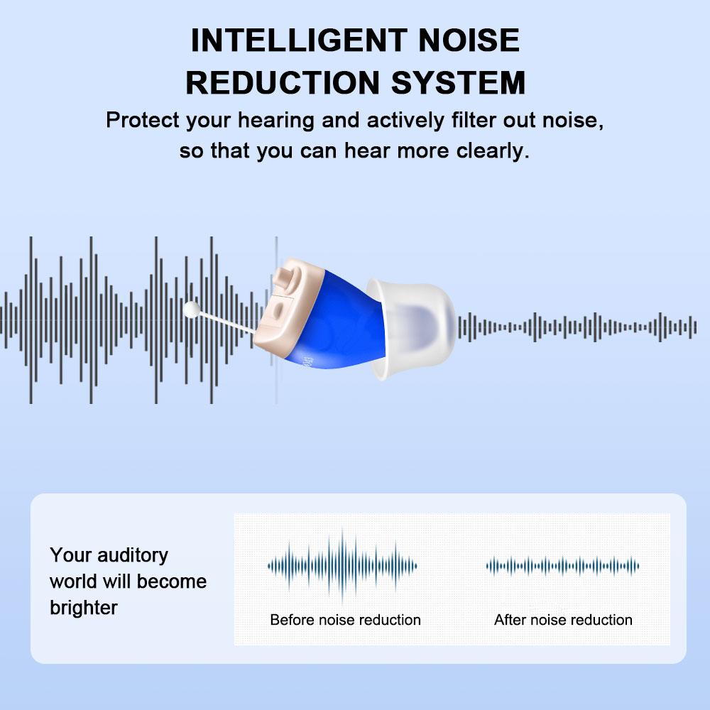 Слуховой аппарат для глухих Слуховые аппараты для пожилых людей Невидимые цифровые мини-ушные аппараты Усилитель звука Беспроводные наушники audifonos
