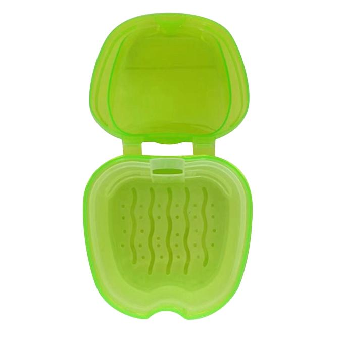 Яблоко Форма Зубной Протез Ванна Коробка Чехол Стоматологическая Коробка Для Хранения Искусственных Зубов С Подвесной Сеткой Контейнер Товары Для Дома