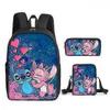 New Style Cartoon Stitch Stitch Three-piece Schoolbag Elementary and Middle School Students Backpack Backpack 19-NMAOV