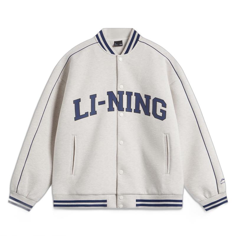 Li-Ning Unisex Retro Baseball Collar Cardigan Jacket AWDUF67