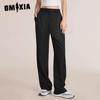 Women's Fashion Casual Solid Color Print High Waist Pants & Capris