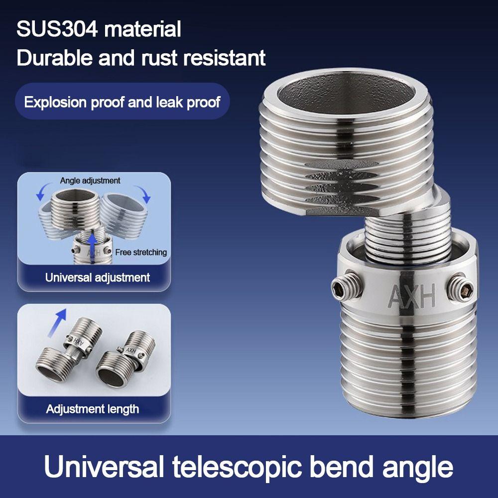 Lengthened Eccentric Screw Corner Stainless Steel Shower Faucet Adapter  Replacement Parts