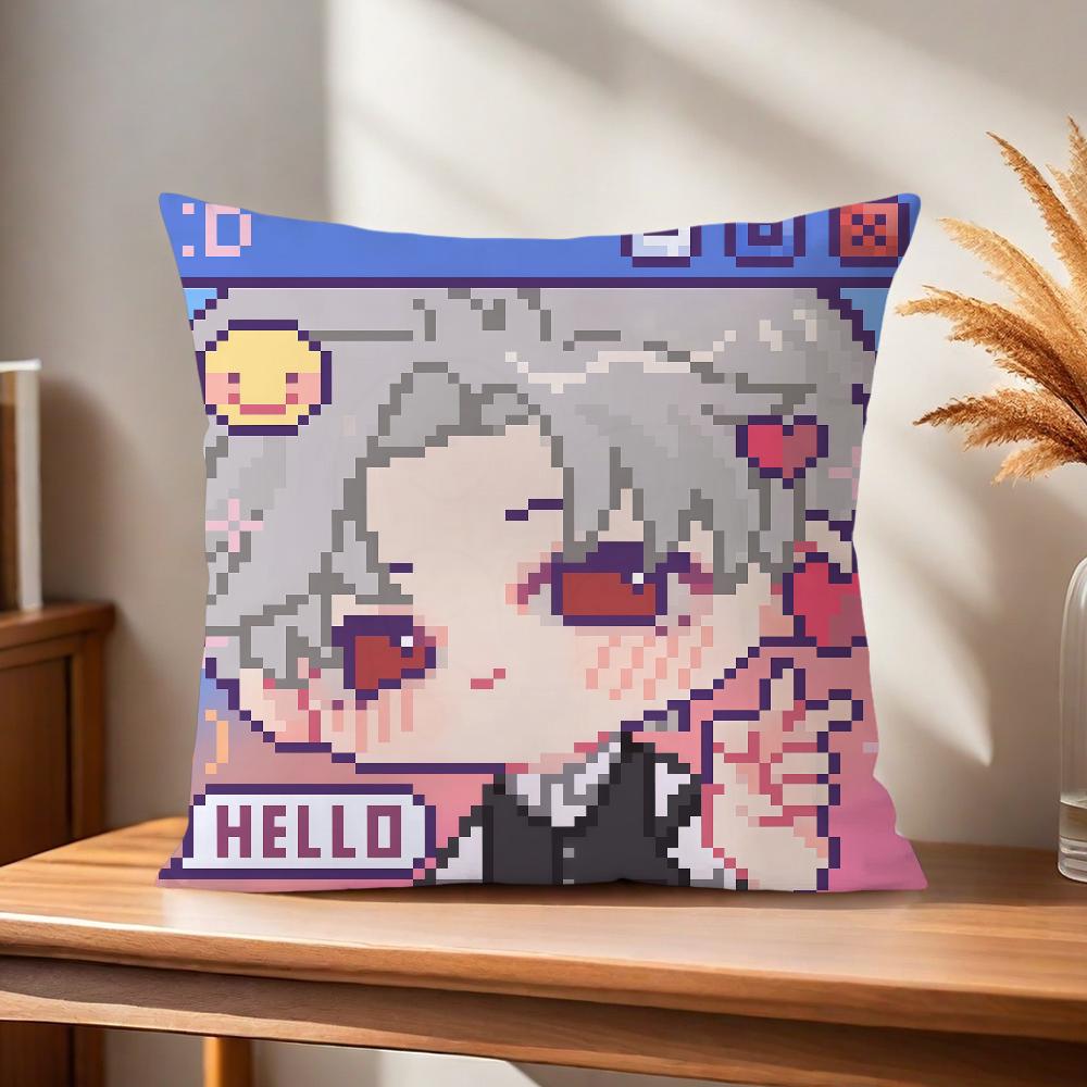 Love and Deepspace Chibi Sylus Rafayel Fanart Comfortable Soft Pillow Case for Sofa Living Room Home Decor Protective Covers