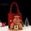 Christmas Handbag Cartoon Santa Claus Snowman Elk Gift Bag Large Capacity Great Load Bearing Merry Christmas Decor Children Adult Sex Wear
