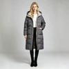 New down cotton clothes in autumn and winter, long over-the-knee hooded warm jacket thickened