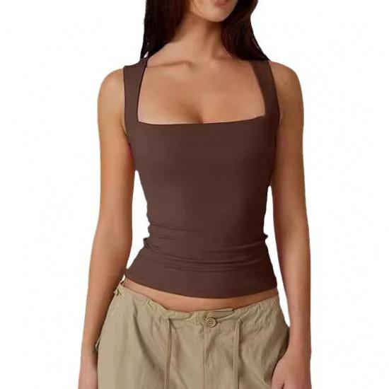 Sleeveless Base T-Shirt Solid Color Camisole Vest Women'S Fashion Inner Top Versatile For Spring And Summer Sexy And Comfortable