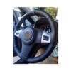Opel Corsa Steering Wheel Cover With Dotted Alkantra Blue Ring