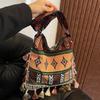 Geometric Ethnic Style Crossbody Bags Woven Messenger Bag All-match Bohemian Tote Bag  Travel
