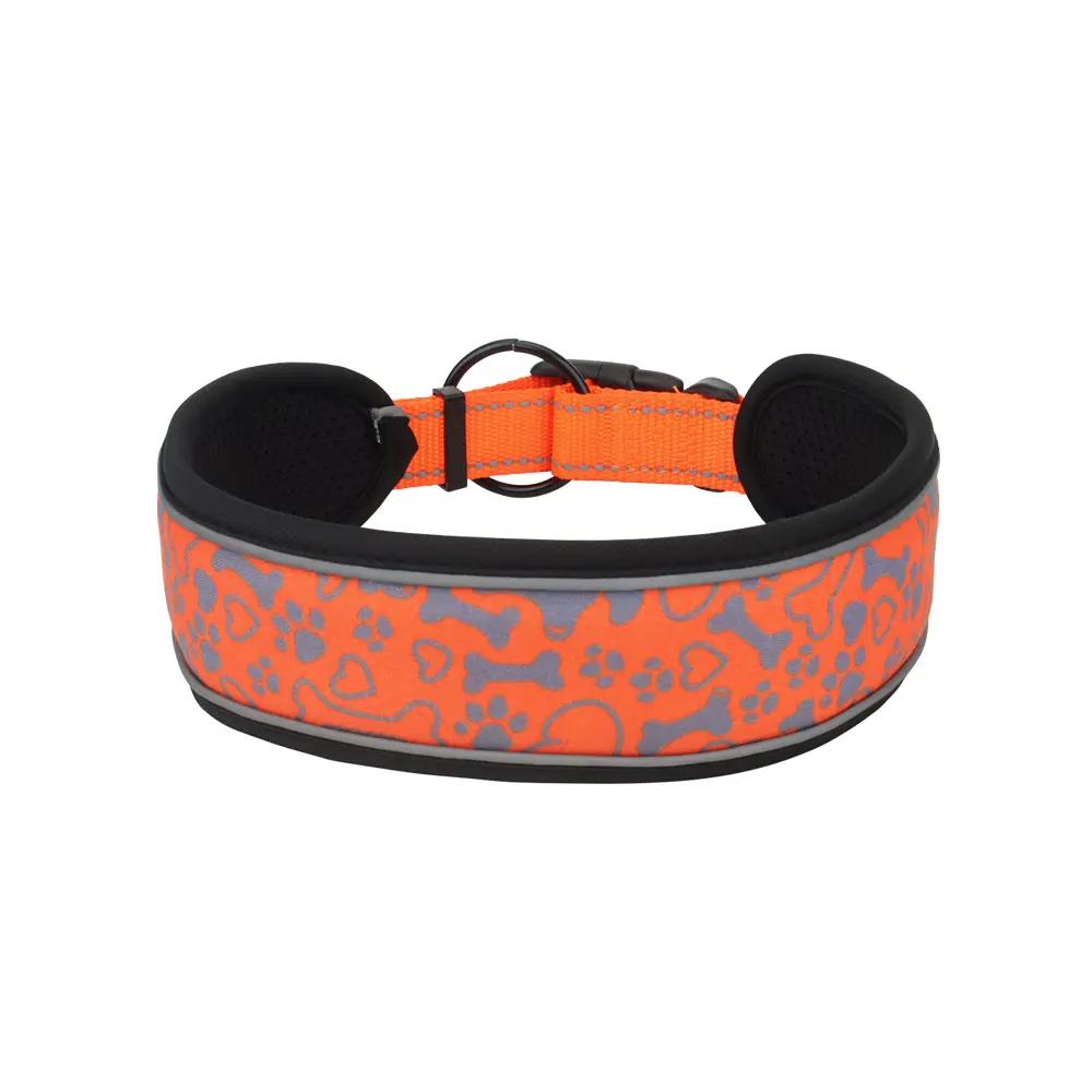 Светоотражающий ошейник для собак с мягкой подкладкой, дышащий нейлон, регулируемые ошейники для домашних животных для девочек, мужчин, женщин, маленьких, средних и больших собак, дрессировка