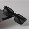 Дизайнерские квадратные солнцезащитные очки Женские Мужские Винтажные Черные Солнцезащитные очки Модные Личностные Очки Зеркальные линзы Сексуальный Бренд
