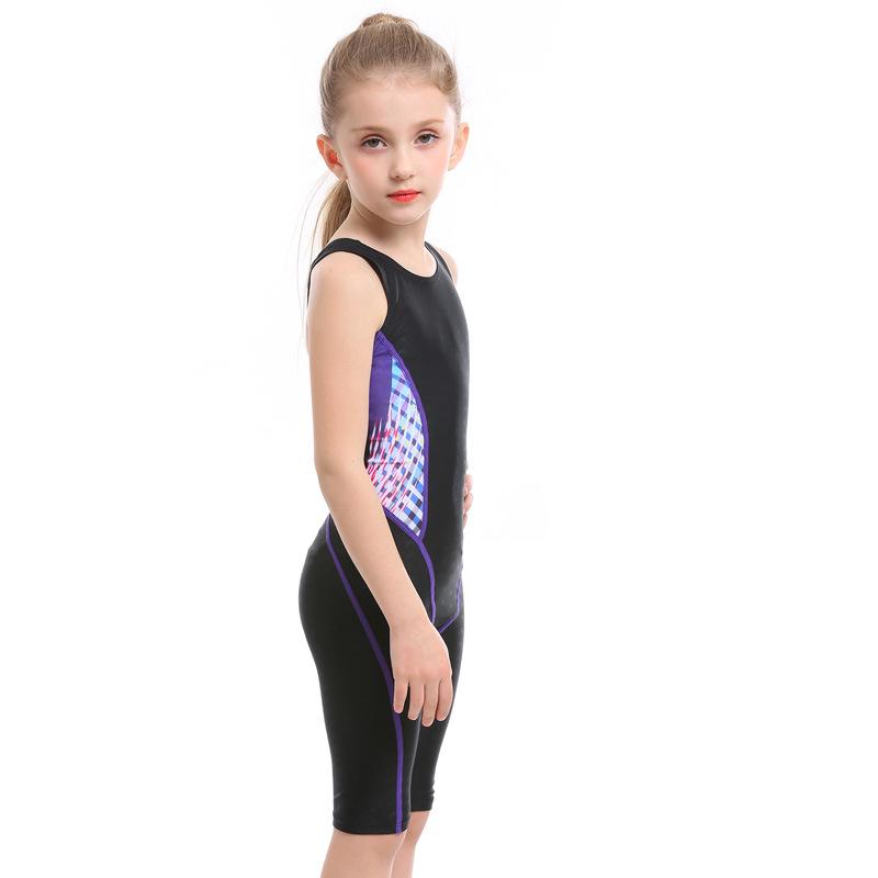Милый слитный купальник для девочек для тренировок по плаванию
