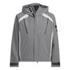 SS25 Minimalist Brand Logo Water-Resistant Casual Loose-Fit Hooded Woven Jacket Men Jacket Gray KA2430