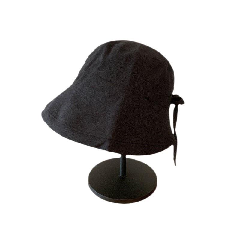 Japanese Cotton And Linen Summer Thin Breathable Versatile Bucket Hat Women'S Washbasin Hat Sunscreen Flower Sun Hat Tide