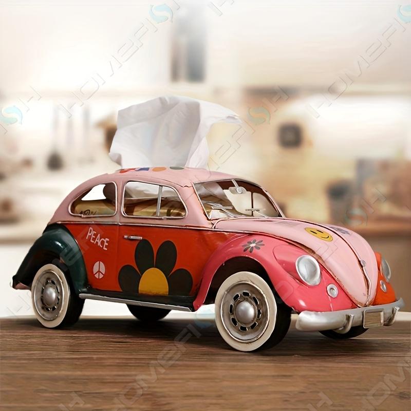 Креативная винтажная коробка для салфеток в американском стиле для автобуса, декоративный элемент для гостиной, служащий держателем салфеток и украшением для автомобиля.