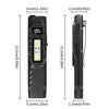 LED Ultra Slim Flashlight with Pen Clip Mini Camping Light IPX44 Waterproof Portable Pocket Flashlight 1200LM for Outdoor Hiking