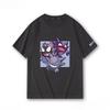 Футболка с принтом Pokémon Gengar 100% Хлопок Мужская Летняя Мода 2026 Оверсайз Уличный Повседневный Y2K Топы Уличная Одежда