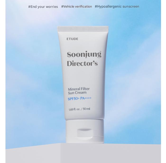 ETUDE HOUSE SoonJung X Director's Mineral Filter Sun Cream SPF50+ PA++++ 1+1 (50mL+50mL)  (3 Options)
