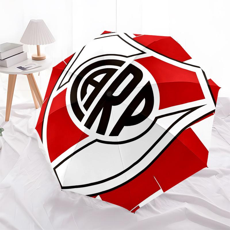 River Plate, Badge Automatic Opening and Closing, 8 rib Structure Portable Umbrella, Suitable for Men and Women in All Seasons Perfect Gift