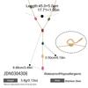 Uworld Multicolor Geometric Zircon Y Shape Chain Necklace For Women 18K Gold PVD Plated Stainless Steel Necklace Fashion Jewelry