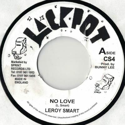 7-дюймовая пластинка LEROY SMART KING TUBBY AGGROVATO No Love CS4 Jackpot Великобритания 1975 Великобритания Регги Ска Даб