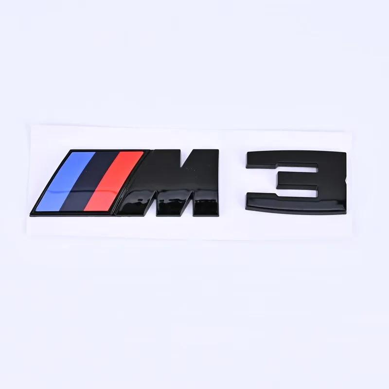 BMW M series M1 M2 M3 M4 M6 M7 rear luggage compartment logo sticker ABS changed to silver/black sticker M logo