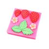 Клубника Цветок Лист Фондант Силиконовая Форма Инструмент для Украшения Торта Сахарная Паста Шоколад Гампаста Форма Инструмент для Полимерной Глины