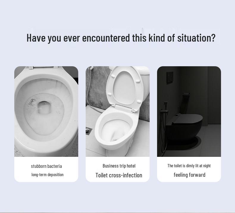 Portable USB-Rechargeable UVC Ultraviolet Sterilization Lamp for Household Toilets